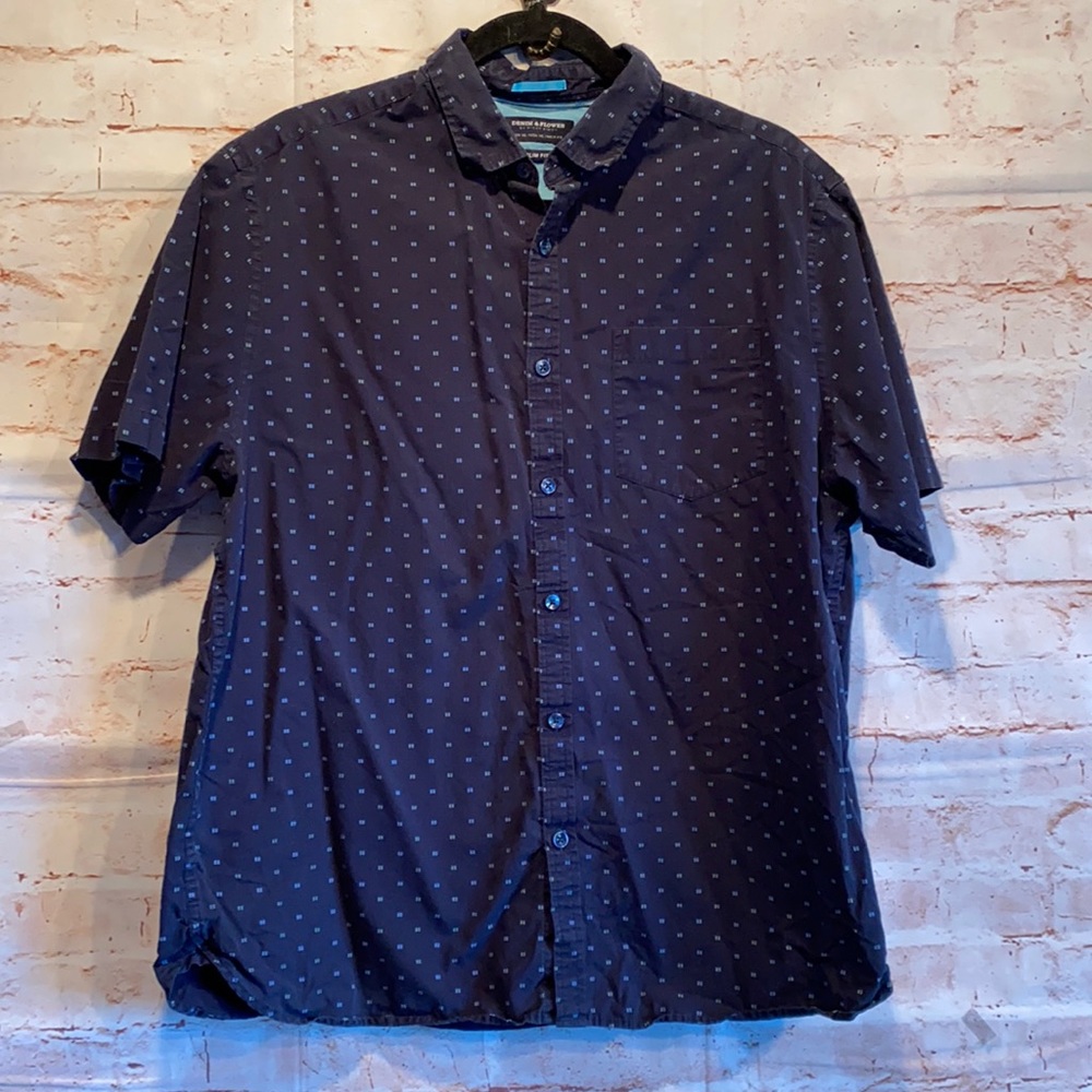 Denim and Flower Mens button down cotton casual XL
